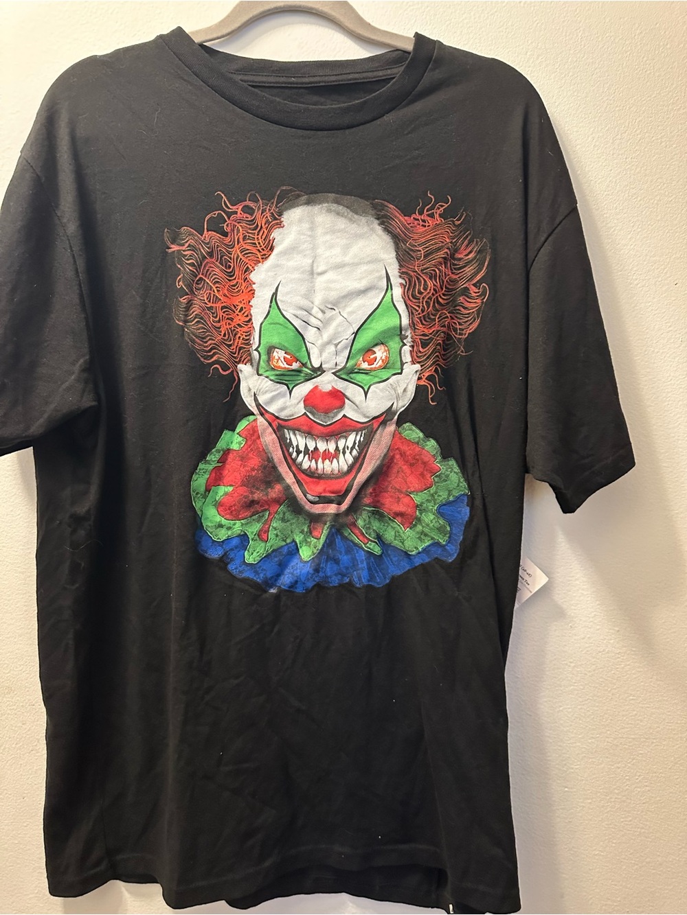 Black Graphic Clown T‑Shirt